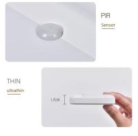 Luz Nocturna LED De Sensor De Movimiento Carga Por Tipo-C Cuadrado Para Dormitorio Cocina Pasillo Armario Escalera Iluminación - details 4