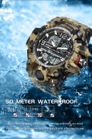 Reloj De Pulsera Militar SANDA Camuflaje Estilo G LED Digital Resistente Al Agua Deportivo Casual Para Hombres Con Función De Stop Watch Y Luz Lumínica - details 15