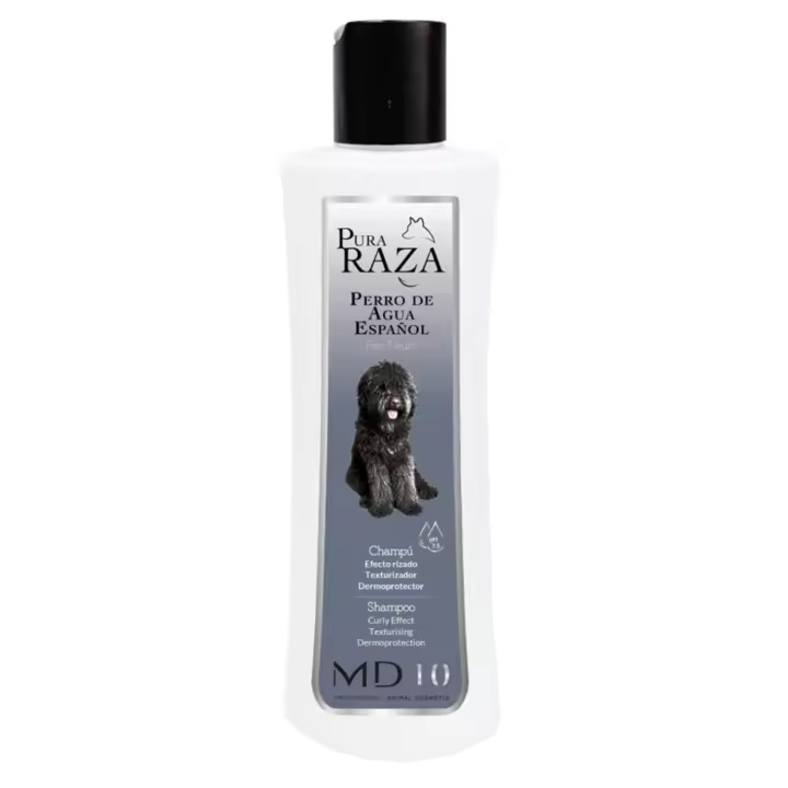 Champú para Perro de Agua Español Pelo Negro - Realza el Color Negro - Champú Texturizador de Rizos Hidratante, Vegano y Biodegradable - Fabricado en España - MD-10 COLLECTION - 1