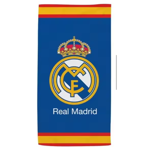 Toalla Playa Piscina infantil Real Madrid Oficial 70x140cm de microfibra para niños - 1
