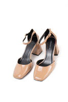 Paloma Wang Zapatos de tacón con correa para mujer en charol beige, glamour sofisticado, perfectos para cualquier evento especial - details 2