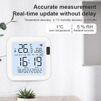 Sensor De Temperatura Inteligente WiFi Tuya Con Pantalla LCD Y Retroiluminación Sensibilidad Infrarroja USB Para Asistente Doméstico Alexa - details 7