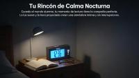 SODANY Despertador Digital Proyector Reloj Mesa con Pantalla LCD Sensor de Sonido Temperatura Fecha y Alarma a Pilas - details 1