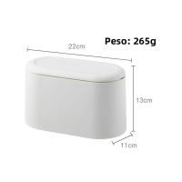 Mini Contenedor De Basura Para Escritorio Con Tapa Automática Durable Para Mesas De Vestir Y Hogar Material De Plástico - details 5
