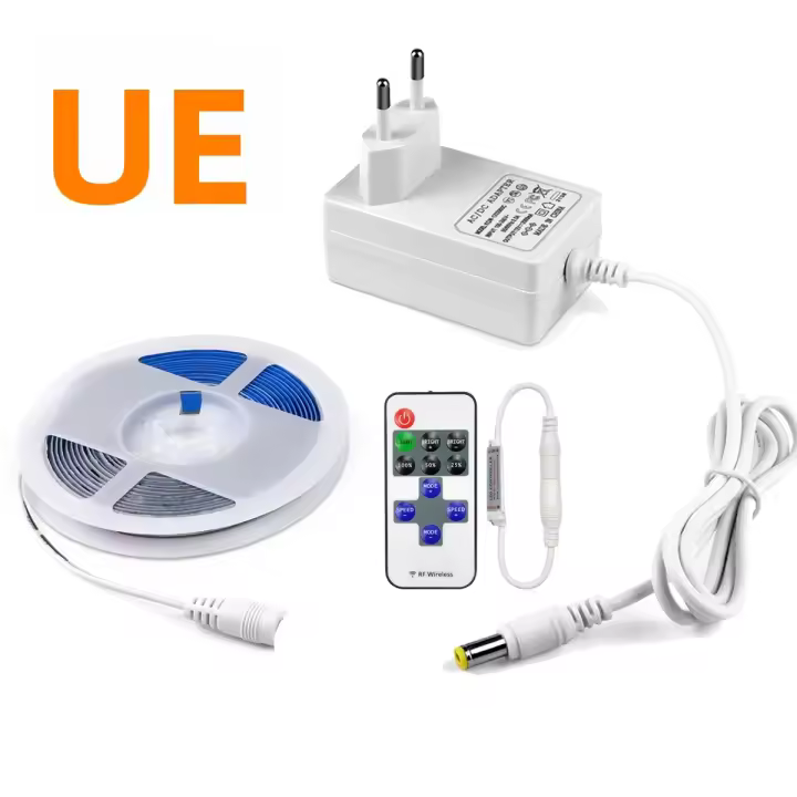 Tira De Luces LED Dimmable DC12V Con Control Remoto RF Blanco/Blanco Cálido 2835 Para Iluminación Doméstica Resistente Al Agua - 1