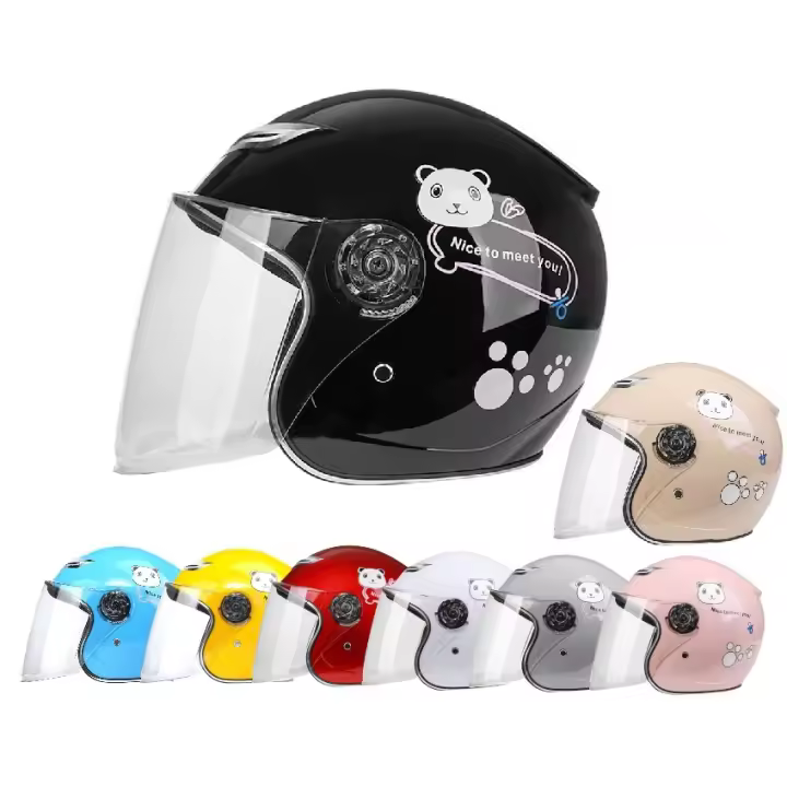 Casco Para Niños Con Patrón De Dibujos Animados Anti Caída Seguridad En Cuatro Estaciones Protección Para Motocicleta Casco De Carcasa De ABS Unisex - 1