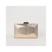 Bolso de mano clutch bodas eventos en polipiel con textura y color metalizado - details 0