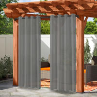 Cortina De Poliéster Para Privacidad Impermeable Con Ojales Para Exteriores Ideal Para Patio Gazebo Porche Y Pergola - details 6