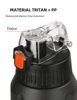 FEIJIAN Termo Deportivo De Doble Capa 600ml Acero Inoxidable 18/10 Chorro Directo a Prueba De Fugas Tumbler Aislado Personalizable - details 6
