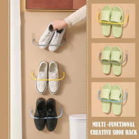 Rack De Almacenamiento Para Zapatillas Y Pantuflas 4PCS Organizador De Zapatos Pared Colgador De Calzado Para Baño Con Drenaje Y Secado - details 4