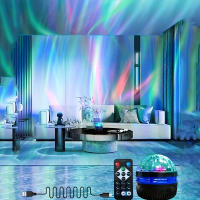 Proyector De Cielo Estelar Con Luz Del Norte LED Para Decoración De Fiestas En Casa Control Remoto Rotación Automática Varios Estilos Incluye Batería - details 2