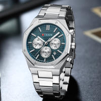 Reloj De Pulsera Curren 8440 Para Hombre Estilo Militar Y Negocios Cronógrafo De 6 Manos Calidad De Lujo Resistente Al Agua Acero Inoxidable Cristal De Zafiro - details 19