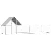 vidaXL Gallinero Metálico Acero Galvanizado Jaula Gallinas Conejos Dimensiones 2 x 1 x 1.5 m,  3 x 1 x 1.5 m,  5 x 1 x 1.5 m y mas - details 4