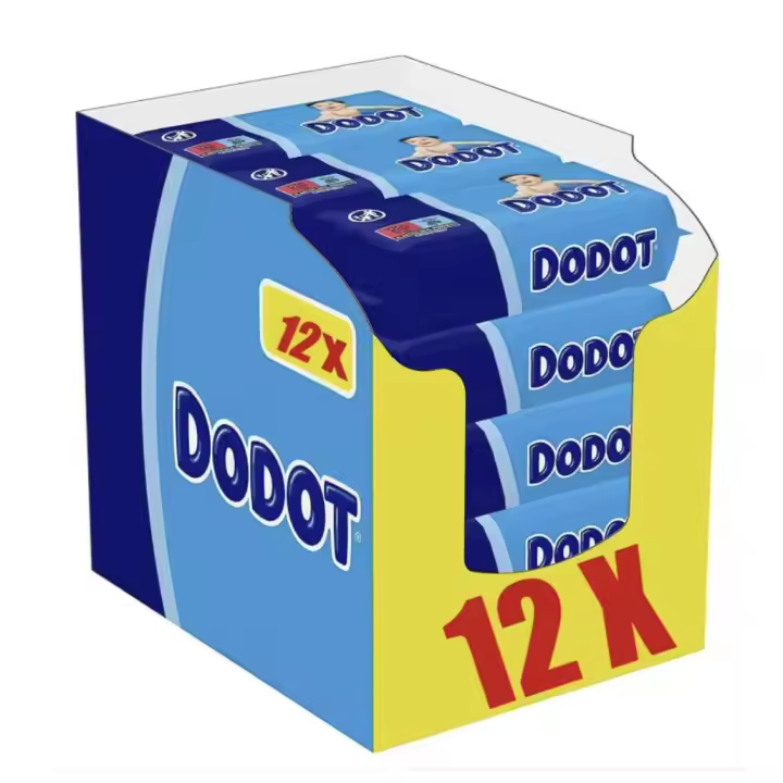 Dodot Toallitas para Bebé, 12 Paquetes (12x52), Limpieza e Hidratación en cada pasada - 1