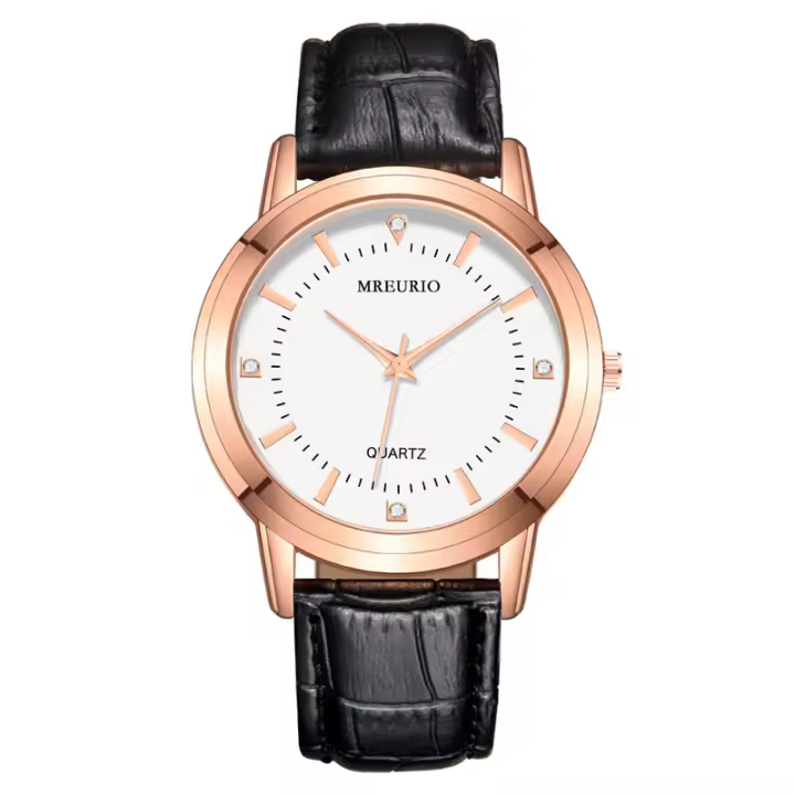 Conjunto de relojes de pareja, correa de cuero, para mujer y hombre, un regalo ideal para la pareja - 1