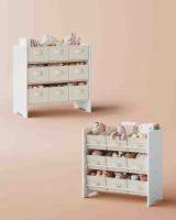 Estantería Infantil para Juguetes con 9 Cajas de Almacenamiento de Tela No Tejida - Espaciosa y Organizada, 29.5x62.5x60 cm - details 3