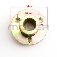 Disco De Freno Trasero Con Engranaje 17 Dientes 3/6 Agujeros Para ATV Go Kart Quad Bike Scooter Eléctrica 50cc 70cc 90cc 110cc Piezas De Repuesto - details 3