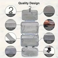 Bolsos,Bolsa de Lavado Colgante de viaje, Bolso de mano con Cremallera multicuional de color sólido, Bolsa de maquillaje al Aire Libre - details 5