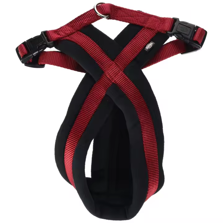 TRIXIE Arnés Confort NEW Premium. M-L. 50-90cm/25mm. Rojo - 1