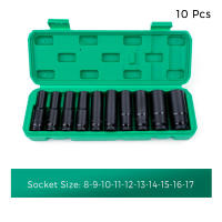 Juego De 10 Piezas De Llaves De Impacto Métricas 1/2" Universal Juego De Llaves Profundas Para Herramientas De Aire Y Palancas - details 6