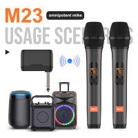 Micrófono Inalámbrico M23 UHF Sistema De Karaoke Con Receptor Recargable De 2 Canales Para Fiesta En La Iglesia Y Altavoz - details 5