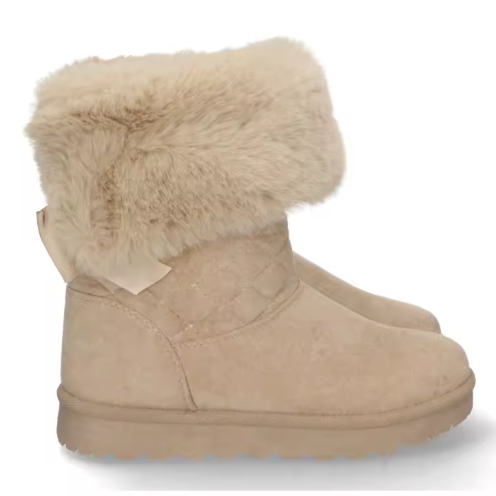 Botas australianas con detalle lazo mujer color beige - 1