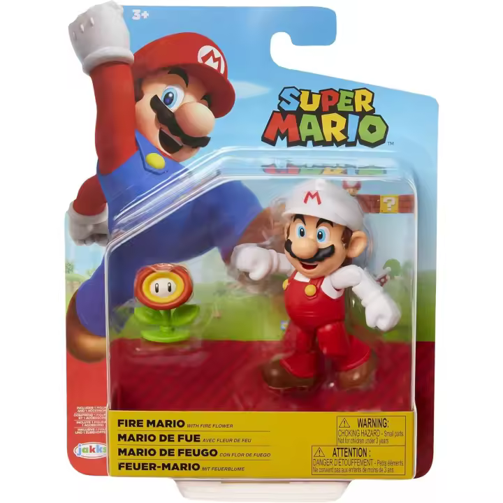 Nintendo Super Mario Figuras de acción Coleccionables de Juguete Luigi con Super Champiñón, Magikoopa con Varita Mágica, Hammer Bro, Boo con Moneda, Fire Mario con Flor de Fuego, Boomerang Bro - 1