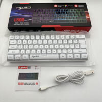 Teclado Membránico Compacto HXSJ L500 60% 3 Modos RGB Retroiluminado ABS Recargable 2000mA Con Tipo-c Para Juego Y Oficina - details 7