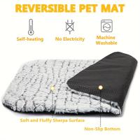 Cama Calentadora Para Gatos Y Perros Auto-caliente Suave Plush Anti-deslizante Para Interior Y Exterior Alfombra Caliente Para Mascotas - details 2