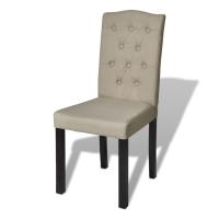 vidaXL Sillas de comedor 2 unidades de tela camel - details 2