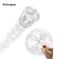 Bastón De Moda Con Flor Blanca Decorativo Elegante Para Caballeros 90cm Punta De Goma Manija De Aleación De Aluminio Y Acero - details 1
