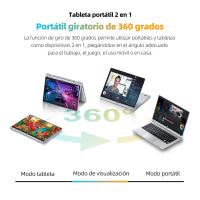 VANWIN Portátil de 11,6 pulgadas 8 GB DDR4 256 GB SSD, Pantalla táctil, (Procesador Intel Celeron N4020C hasta 2,0 GHz), Pantalla FHD de 1366*768, Toma de auriculares de 3,5mm, USB 3,0*2, Tarjeta TF (Micro SD)* 1, Mini HDMI, 360 Grados Portátil Plisado - details 3