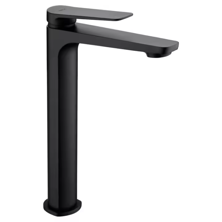 Imex Nápoles BDN047-3NG grifo monomando alto para lavabo de latón negro mate - 1