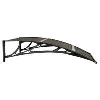 vidaXL Marquesina de puerta policarbonato negro 100x75 cm Protección Rayos UV para Terraza Patio Exterior Jardín - details 3