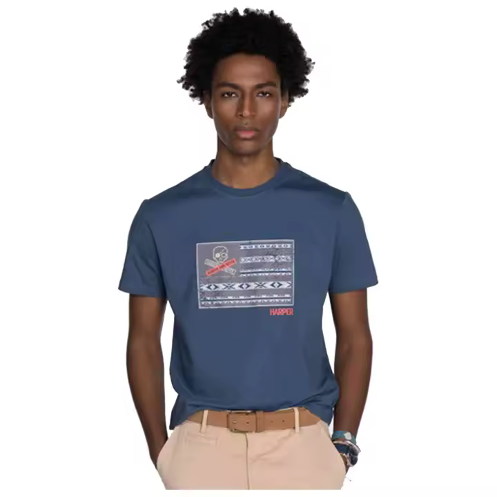 Camiseta de Manga Corta Harper & Neyer  para hombre en color azul - 1