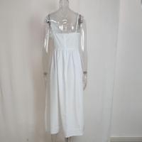 Vestido De Mujer Casual Sin Mangas Con Volante Y Cuello Redondo Elegante Y Suave Para Playa Y Vacaciones Vestido Largo De Hombros Descubiertos - details 6