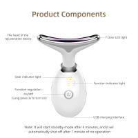 Instrumento De Masaje De Belleza Eléctrico Para El Rostro Y Cuello Lifting Y Firmeza Portátil Recargable Con USB Cable - details 7