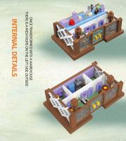 Bloques De Construcción SpongeBob SquarePants Serie Krusty Krab Casa De Piña Estatua De Piedra Modelo Para Decoración De Escritorio Juguetes Educativos Para Niños Regalos - details 11