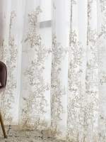 Cortinas De Encaje Blanco Europeo Estilo Corto Media Sombra Transparente Para Sala De Estar Con Perforación Libre Elegante - details 8
