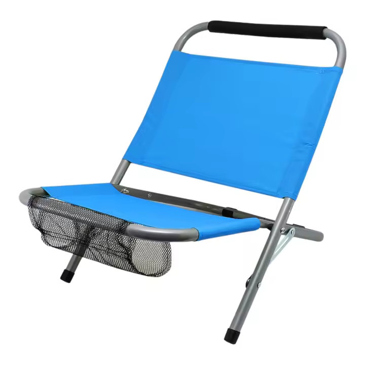 TIENDA EURASIA - Silla de Playa Plegable, con Asa para Transportar, Estructura de Hierro, Tela de Loneta Impermeable, Medida 62 x 47 x 47 cm (Turquesa) - 1
