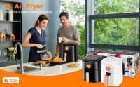 Freidora de aire 4L Negro, Air Fryers Sin Aceite, con Cesta, fácil limpieza, controles simples de perilla, Temporizador, cocina saludable para familias de 1 a 4, diseño de cuerpo mate - details 0