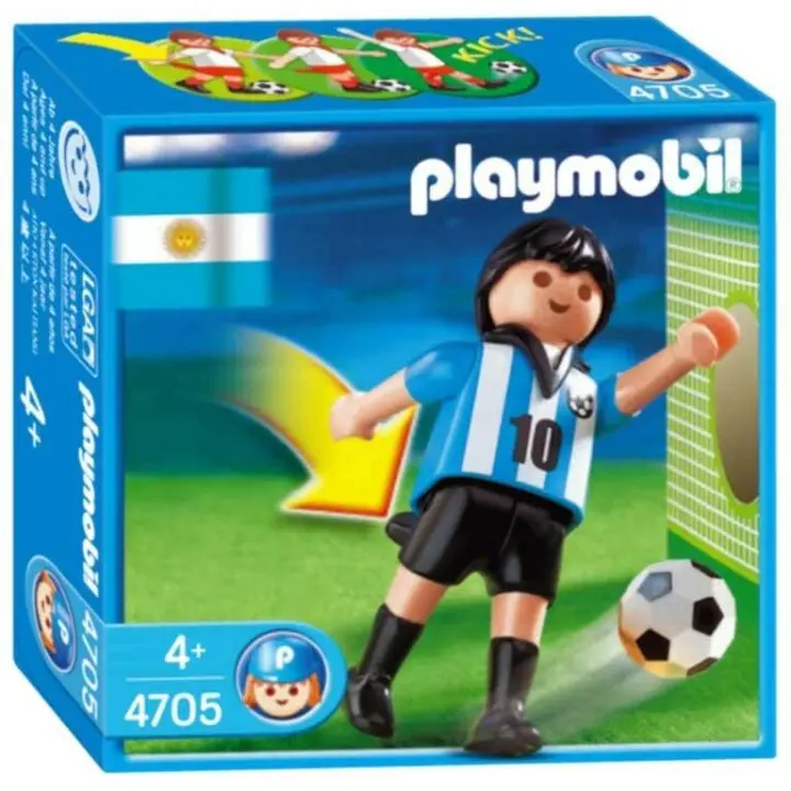 PLAYMOBIL JUGADOR DE FÚTBOL ARGENTINA, 4705, TIENDA CON LICENCIA OFICIAL - 1