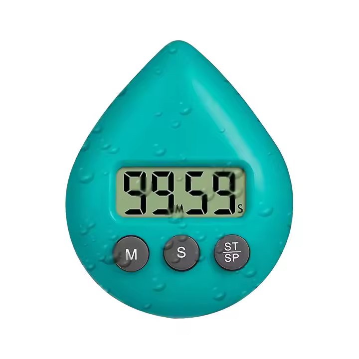 Temporizador de Ducha Silencioso que funciona con Pilas, temporizador digital resistant al agua, temporizador Bonito de tamaño Pequeño G [Kk] - 1