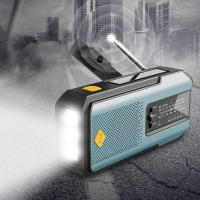 Radio De Mano Con Energía Solar Emergencia AM/FM/NOAA Linterna LED De Lectura SOS Alarme 2000mAh Recargable Portátil - details 4