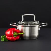 Ambition Olla, Cacerola de Diámetro 18 cm, Capacidad 2,0 L, Acero Inoxidable AISI 304  , Revestimiento Antiadherente, Asas Remachadas, Tapa de Cristal, Apta para todo tipo de Cocinas - details 2
