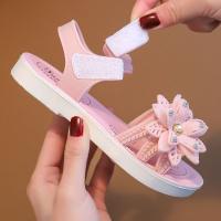 Sandalias De Tobillo Abierto Para Niñas Con Decoración De Flor En Color Sólido Transpirables Y Ligeras Para Uso Interior Exterior Playa - details 10