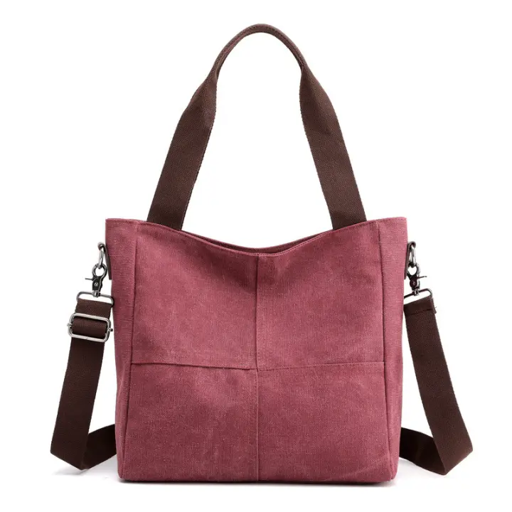 Bolsosdehombroparamujer Bolsos de Hombro de lona para Mujer Bolso de Hombro Retro Bolsos de Hombro de Negocios informales Bolso de Hombro de Viaje - 1