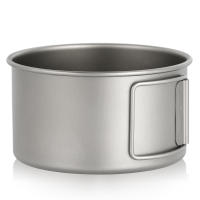 Bol De Titanio Lixada Con Manijas Plegables Contenedor De Alimentos Para Camping Y Senderismo Al Aire Libre Material De Titanio Capacidad 0.4L - details 3