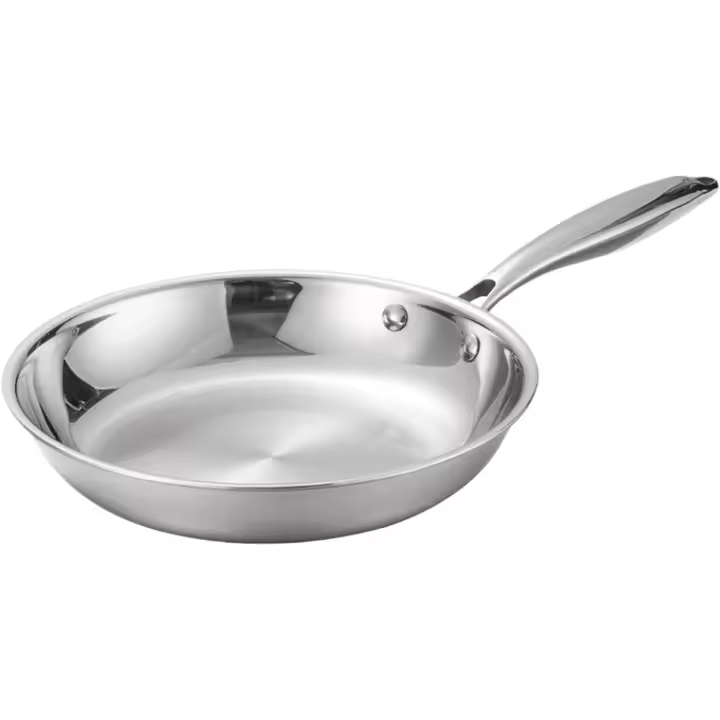 Sartén Jamie Oliver Cook Smart 28 cm - Sartén Maple inoxidable sin revestimiento, robustez, rápido, cocción uniforme, mango remachado, APTA todas Cocinas y lavavajillas, E31106 - 1