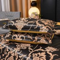 Conjunto De Cama De Lujo Jacquard Tamaño Rey Colcha De Edredón Con 2 Fundas Para Almohada (1 Funda Para Almohada Individual) Color Negro Floral Alta Calidad Poliéster 100% - details 14